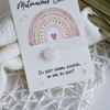 Geschenk Glücksbringer zur Einschulung | Regenbogen in Rosa | Mutmacher