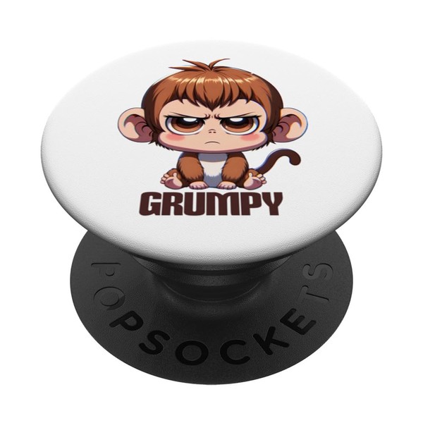 Grumpy monkey meme PopSockets Standard PopGrip