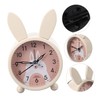 ULTECHNOVO Adorable Luminous Rabbit Shape Clock Silent Desktop Decorative Alarm