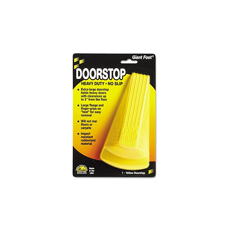 Master Caster 00966 Giant Foot Doorstop, No-Slip Rubber Wedge, 3-1/2w