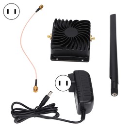 WiFi Range Extender Black Spiral Fan Shaped Wireless Signal Amplifier for 2.4GHz LAN 100‑240VUS Plug
