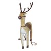 40" Plush Standing Reindeer Christmas Decoration with Saddle and Jingle