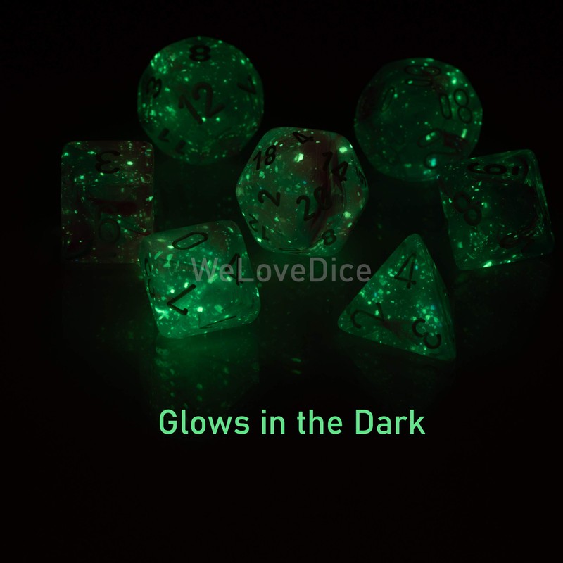 Nebula Polyhedral Wisteria/White Luminary 7-Die Set