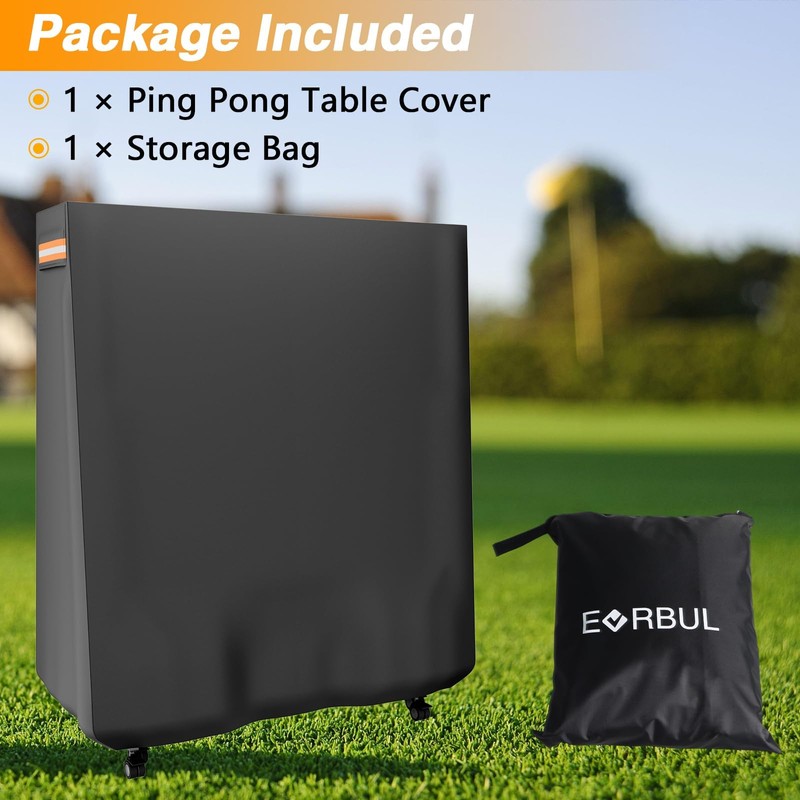 EVRBUL Ping Pong Table Cover Outdoor Waterproof Folding Table Tennis