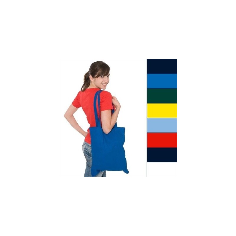 Bags by Jassz Cotton Fabric Bag with Long Handles, royal