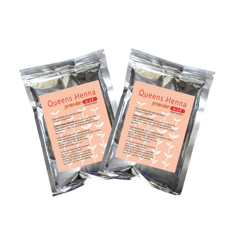 Queens 퀸즈헤나 천연헤나염색약 100g 원플원 100g Queens premium [레드+레드] Queens