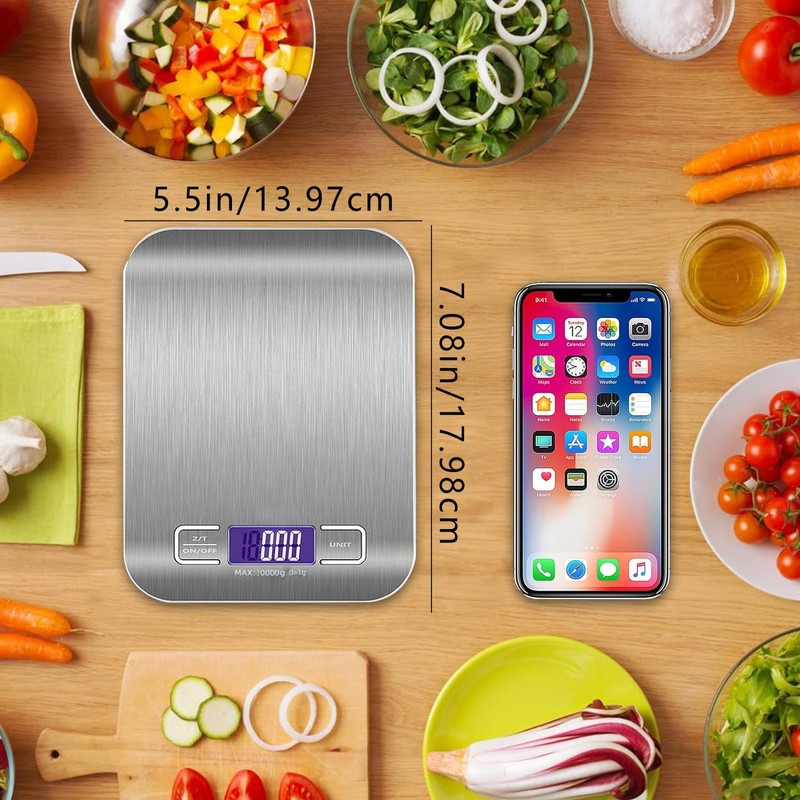 JUGLUTE Báscula Digital de Cocina USB Recargable, Báscula de Cocina