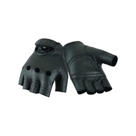 BLACKWILD Fingerless Gloves | Without Fingers Leather Motorcycle Gloves Men and Women | Fingerless Cycling Gloves, Gym Fitness Gloves Also for MTB and Tactical (Black, XS)