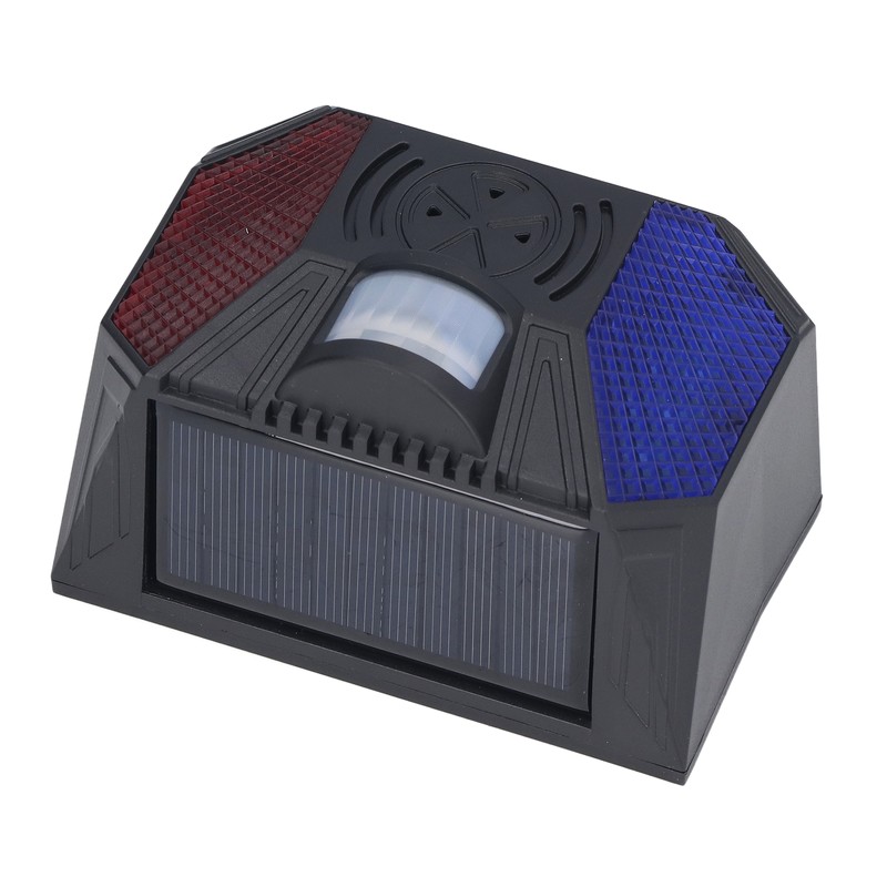 Solar Alarm Lamp IP65 Waterproof Infrared Siren Sound Light Alert
