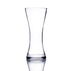 WGV Unique Bouquet Vase, 5" W, 12" H, Clear Glass Tall Floral with Flared Oval Opening, Centerpiece, Home Wedding Event Decor, 1 Piece (VCK0912)