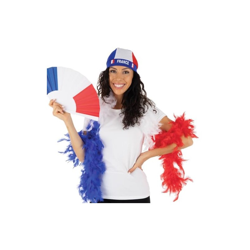 P'tit Clown Unisex Boa Plumes Bleu, Blanc, Rouge Feather Boa,