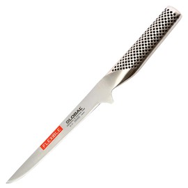 Global G-21 CROMOVA 18 Stainless Steel Classic Flexible Boning Knife, 6.25" Length
