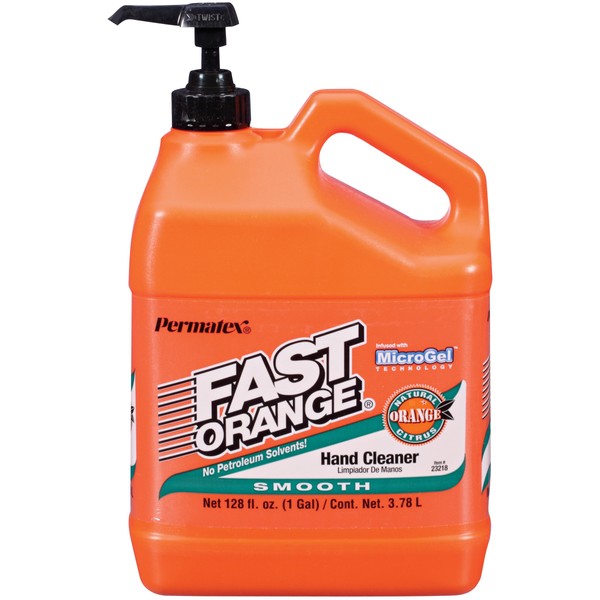 Permatex 23218-4PK Fast Orange Smooth Lotion Hand Cleaner with Pump, 1 Gallon (Pack of 4)