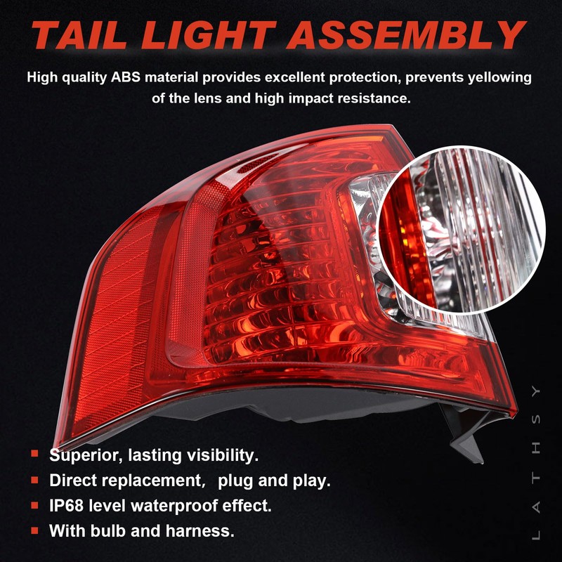 LED Tail Lights Compatible with 2011-2014 Ford Edge Right Passenger
