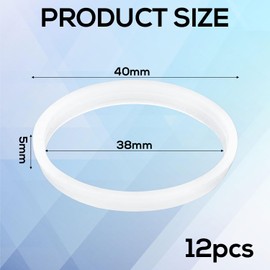 12pcs Sink Drain Seal Ring, Silicone Basin Drain Gasket Leak-Proof Waste Pipe Washers Drainage Seal Replacement Parts for 1/2" Bathroom Kitchen Drains Pipe