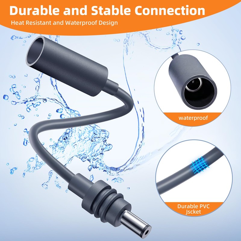 for Starlink Mini DC Extension Cable 20CM, Waterproof Power Converter
