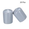 QUARKZMAN Pack of 25 Rubber End Caps 15 mm ID