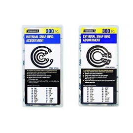 Internal And External Snap Ring Retaining Ring Assortment Kit 600 Pc.300 + 300