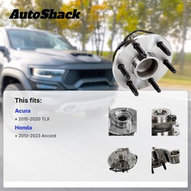 AutoShack Pair of 2 Rear Wheel Hub Bearing with ABS Pair of 2 Driver and Passenger Side Replacement for 2013-2015 2018-2020 Honda Accord 2015-2020 Acura TLX 1.5L 2.0L 2.4L 3.5L FWD 5 Lugs HB612546PR