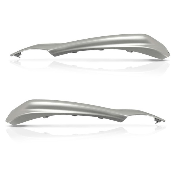 G-PLUS Front Bumper Side Trim Left Right Set Silver Compatible