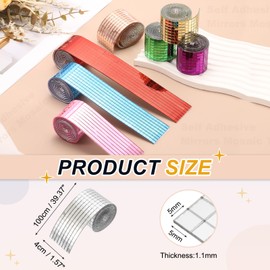 PATIKIL 5x5mm Self Adhesive Mirrors Mosaic Tiles, 3840 Pcs Square Mini Glass Mosaic Disco Tile Sticker for DIY Craft Disco Ball Party Decoration, Silver Tone