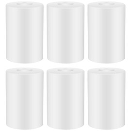Teenyyou 6 Pcs White Frosted Glass Shade Replacements for Pendant Light Fixtures Glass Lamp Shade Cover, 1-5/8 Inch Fitter E26 Base, 4 w x 6 h, Replacement Lamp Globe for Chandelier Wall Sconce