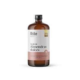 HEBBE - Aceite de Almendras 1 L | Anti-Envejecimiento Facial | Humectante y Nutritivo | Fortalecedor de Pestañas | Tratamiento de Afecciones Cutáneas | Contenido de 1 L