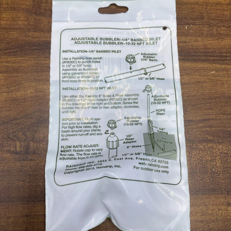 RAINDRIP ADJUSTABLE THREADED FULL CIRCLE STREAM BUBBLERS L158005 Total Of