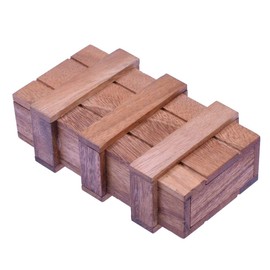 Chest with 2 Secret Compartments – Treasure Chest – Magic Box – Wooden Puzzle Box – Thinking Game – Puzzle Game – Puzzle