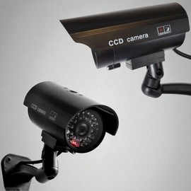 24-Hour LED Light Outdoor Dummy Security Camera CCTV