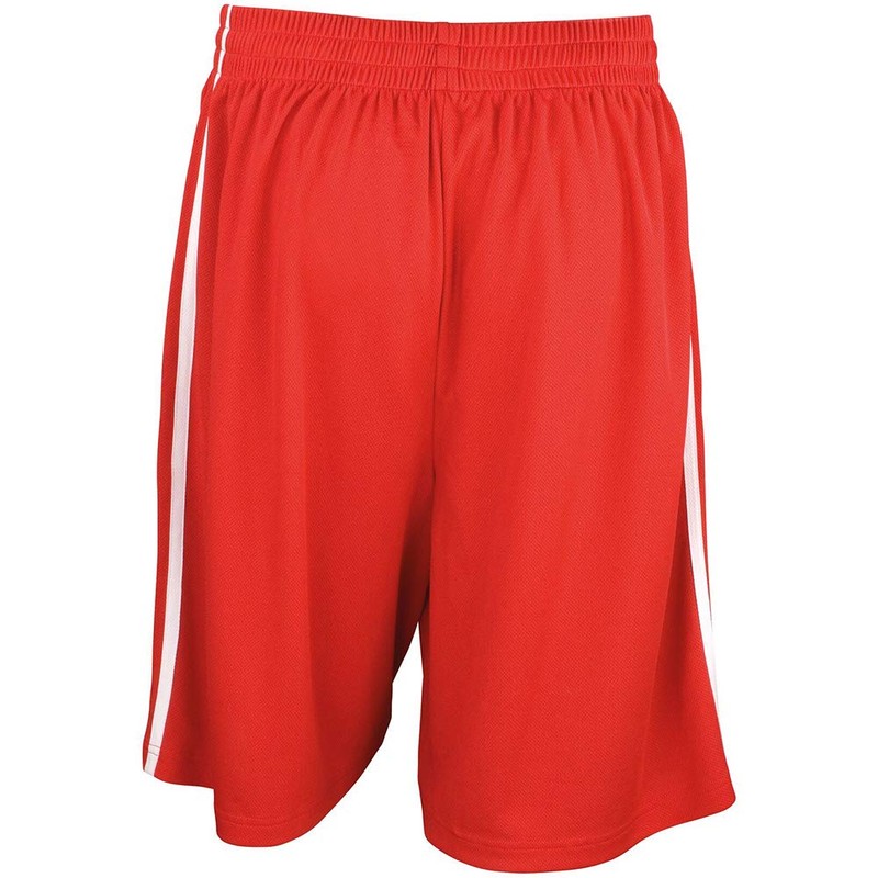 Spiro Mens Quick Dry Basketball Shorts (L) (Black / White)
