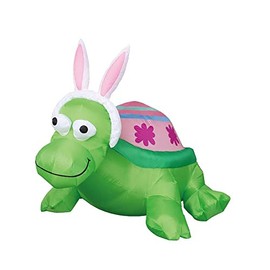5' Air Blown Inflatable Easter Turtle w/Bunny Ears Yard Decoration Y622L