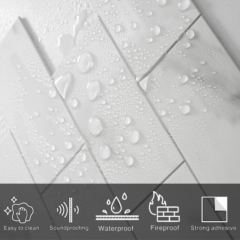 COLAMO Luxury 10-Sheet Peel and Stick Backsplash,Self Adhesive Faux Stone