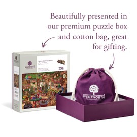 Wentworth Jigsaw Puzzle – The Christmas Shop – 250 Pieces - For Adults - Shaped Puzzle Pieces & Themed Whimsies - Great for a Gift
