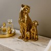 Rocking Gifts Leopard Mother and Son Gold Polyresin Decorative Figurine