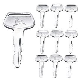 10 PCS Ignition Keys CH12206 Compatible with John Deere Tractors 650 670 750 770 790 870 970 990 1050 1070 1250 1450 1650 3005 4005, Not Fit John Deere 430 850 and 950