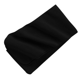 Upscale 100% Polyester Extra Long Fleece Scarf - Black