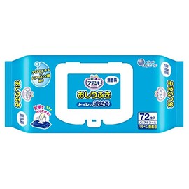 Tent Flushable Wipes, Unscented, 72 Sheets