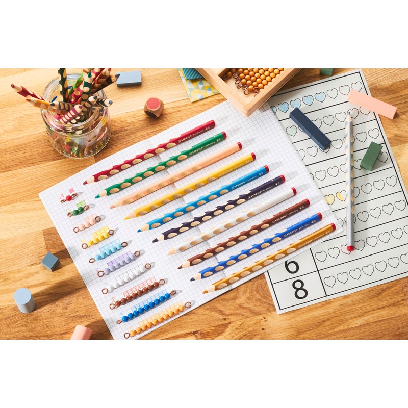 STABILO - Ergonomic colouring pencil for left-handed users - EASYcolors