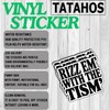 (3Pcs) Rizz Em with The Tism Stickers Funny Sarcastic Quote