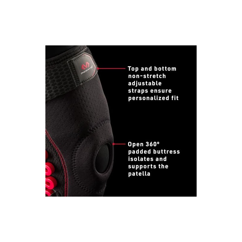 McDavid Max Support Knee Brace, Compression Brace w/Spring Hinges for