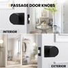 Goldenwarm Matte Black Door Knobs Passage, Closet Door Knob Zinc