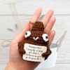 GUYOMM Positive Poo Gifts with Key Chain Funny Knitted Poo