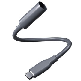 Starlink Mini DC Power Cable, Waterproof Starlink Mini USB C Male Cable to DC Female Adapter, 65W+ PD 20V Starlink Mini Extension Cable, 5.5mm 2.1mm DC Female Adapter, Grey 240mm/0.78ft