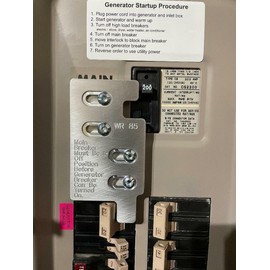 wired Rite Generator Interlock Kit , Cutler Hammer 200 amp panel W/ vertical main breaker