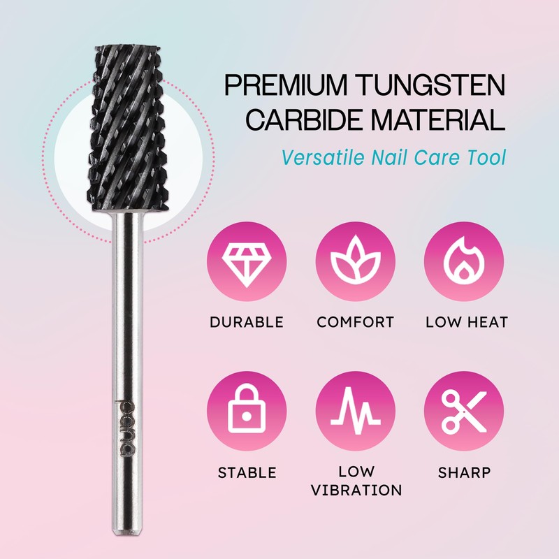 PANA Tapered Barrel Carbide 3/32" Shank Size - (Black, Coarse