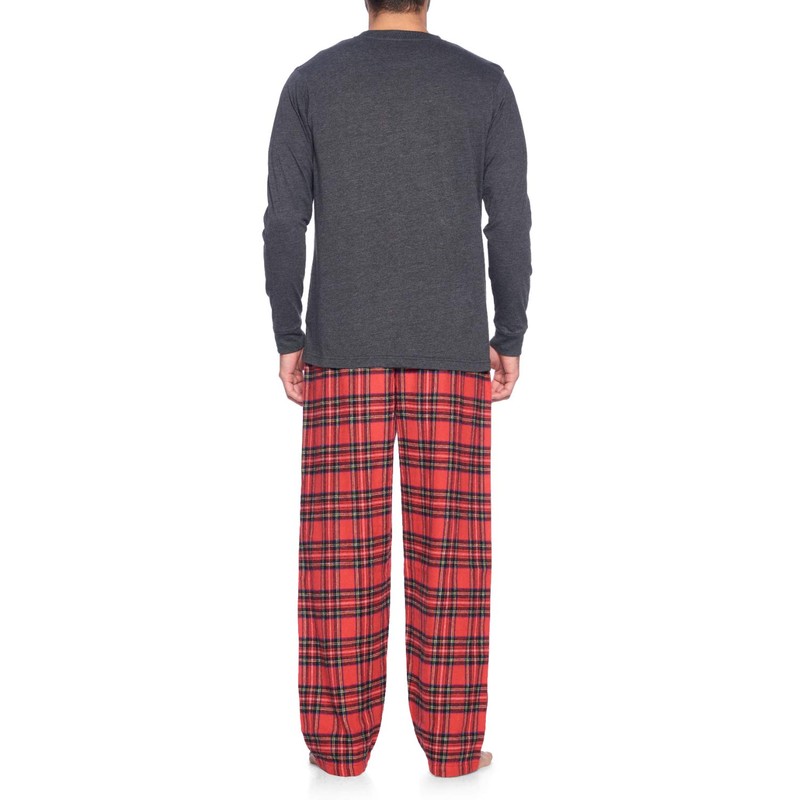 Ashford & Brooks Men’s Long-Sleeve Top Flannel Pants Pajama Sleepwear
