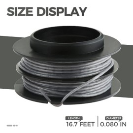 ETERMETA SB00L00 String Trimmer Replacement Spool 080-Inch 80V Compatible with Greenworks SB00L00 ST60V ST60V-T0, 8 Pack