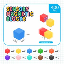 SmartYeen 400PCS Magnetic Blocks,Magnetic Building Blocks for Toddlers Sensory & STEM Montessori Toys,Ideal Gifts for Boys Girls 3-8 Years Old