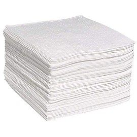 SpillTech Oil-Only Defender Absorbent Mat Pad, Lightweight, Polypropylene, 19” x 15” (L x W), White, Pack of 200 (WPB200S)